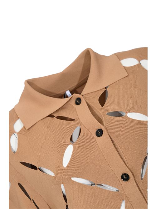 Cardigan Miranda in viscosa stretch con intagli Liviana Conti | F6SA90U72-0